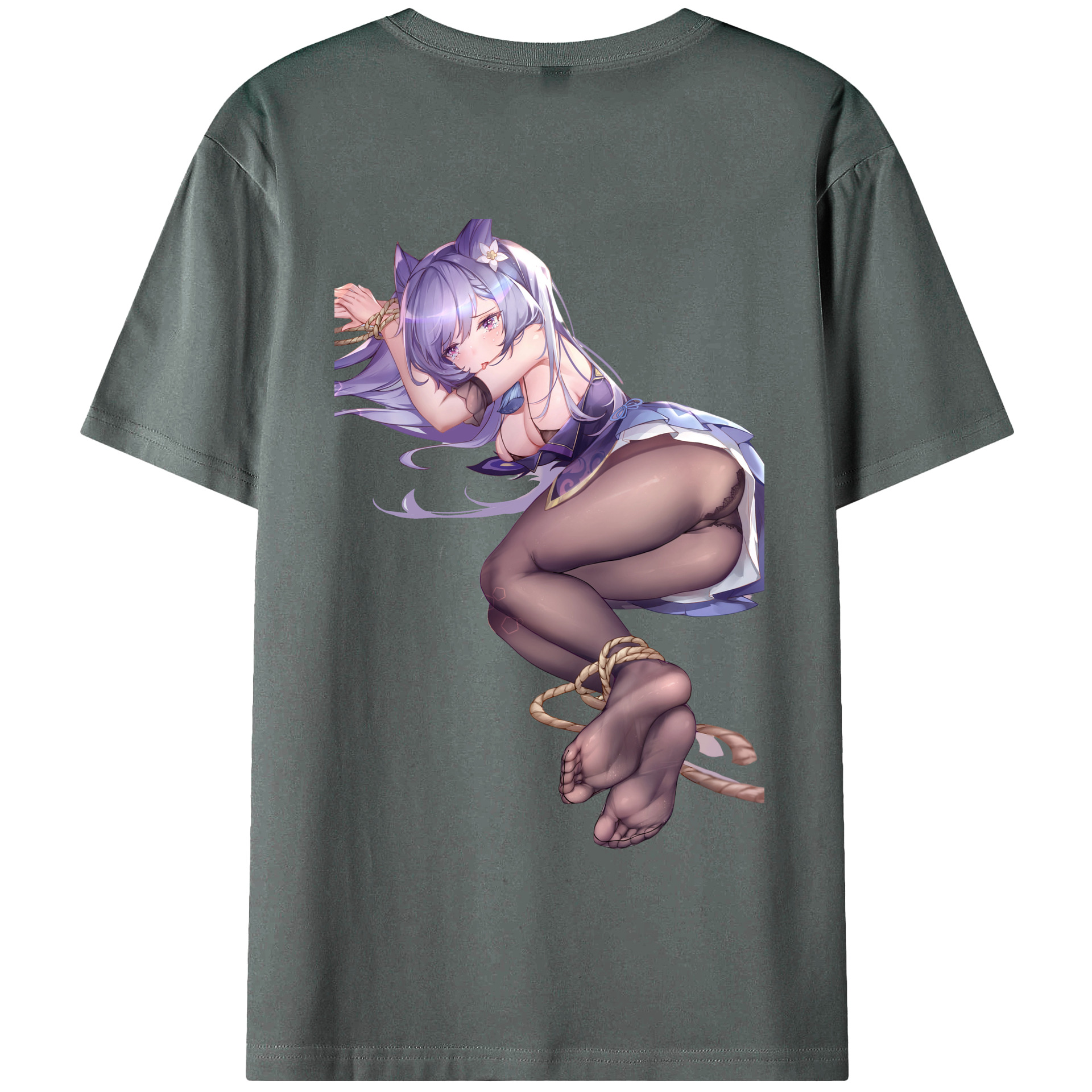 げんし神 刻晴 こくせい genshin Kokusei 綿100％半袖Tシャツ（背面プリント）